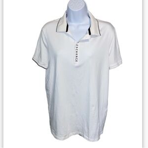 A/X Armani Exchange Monogram Quarter Zip Polo